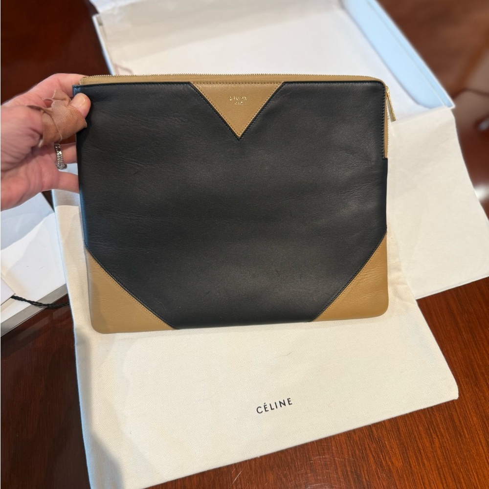 New in box never used Celine Macadam colorblock clutch